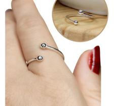 Anel Prata Feminino Ajustável Bolinhas Minimalista Prata 925 Anel Prata Feminino Ajustável Bolinhas Minimalista Prata 925