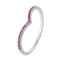 Anel Prata Link Lari com Zircônias Pink Anel Prata Link Lari com Zircônias Pink