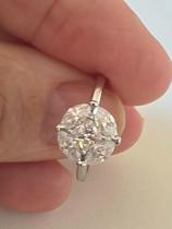 Anel prata luxo 925 rodinada moissanite com GRA. Rosangela lima joias