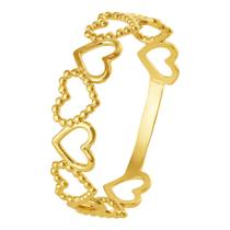 Anel Prata Revestida Corações Anel Prata Revestida Corações