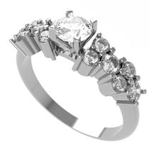 Anel prata zirconia 950