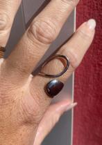 Anel Prateado Vazado Bojo Aço 316L Regulável