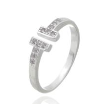 Anel Prego Cravejado Zirconia Prata Regulavel Ajustavel Anel Prego Cravejado Zirconia Prata Regulavel Ajustavel