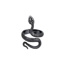 Anel Preto Ajustável Cobra Snake Serpente Punk Rock Anel Preto Ajustável Cobra Snake Serpente Punk Rock