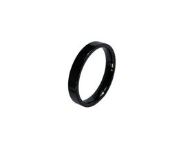 Anel Preto Tungstênio 4mm Unissex Anel Preto Tungstênio 4mm Unissex