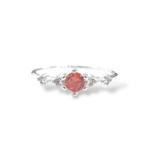 Anel Princesa Zircônia Orange Aro 22 - Prata 925 Anel Princesa Zircônia Orange Aro 22 - Prata 925