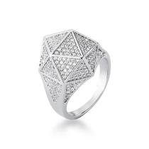 Anel Punk Shine Power Banho de Ródio Tamanho 17