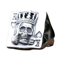 Anel Punk Unissex Com Design De Caveira Em Aço Inoxidável 316L, Joia Estilosa Para Homens E Mulheres