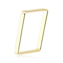Anel Quadrado Da Xuxa Ouro Puro 10k 2mm ELEGANTE Tamanho:12Cor:Dourado
