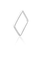 Anel Quadrado De Prata 925 Legítima Aliança Xuxa Luxo Anel Quadrado De Prata 925 Legítima Aliança Xuxa Luxo