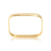 Anel Quadrado Ouro 18 Kilates 1.80 Gramas 2 mm Resistente Anel Quadrado Ouro 18 Kilates 1.80 Gramas 2 mm Resistente