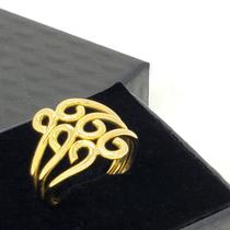 Anel Ramos Aro 3 Fios Banho De Ouro 18k 2198