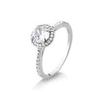 Anel redondo cravejado zirconia 6mm joia de prata luxo exclusivo moverich tamanho:16 Anel redondo cravejado zirconia 6mm joia de prata luxo exclusivo moverich tamanho:16