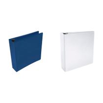 Anel redondo de polipropileno Binder Casafoyer View azul 3 cm e branco 7,6 cm
