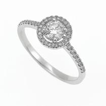 Anel Redondo em Prata de Lei com Zircônia de 4 mm Anel Redondo em Prata de Lei com Zircônia de 4 mm
