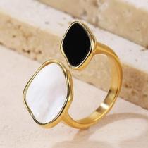 Anel Regulável Feminino Dourado Aço Inox Semijoia Folheado Dourado Ajustável Anel Regulável Feminino Dourado Aço Inox Semijoia Folheado Dourado Ajustável