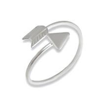 Anel Regulável Flecha Banhado a Prata