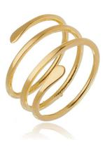 Anel Regulável Sophia Snake Liso 3 Voltas Banhado em ouro 18k Anel Regulável Sophia Snake Liso 3 Voltas Banhado em ouro 18k