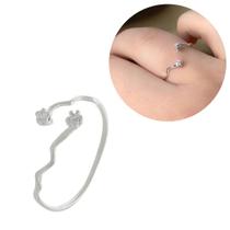 Anel Regulável Zircônias Feminino Ouro18k Prata925 Garantia Vitalícia