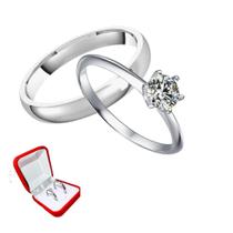 Anel Relacionamento 3mm Prata + Solitaria Anatomica 2mm Prata