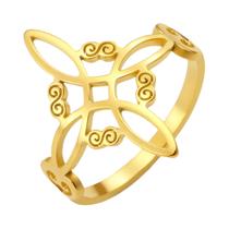 Anel Retro De Nó Celta Para Mulheres Em Aço Inoxidável Amuleto De Boa Sorte Joia Para Casais