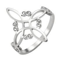 Anel Retro De Nó Celta Para Mulheres Em Aço Inoxidável Amuleto De Boa Sorte Presente De Joias Para