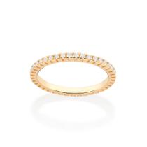 Anel Rommanel Aparador Folheado a Ouro com Zircônias 513438