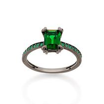 Anel Rommanel Ban. Rhodium Negro Zircônias E Cristal 410008 Anel Rommanel Ban. Rhodium Negro Zircônias E Cristal 410008