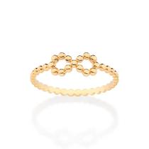 Anel Rommanel Banhado Ouro 18k Infinito Trabalhado 513430 Anel Rommanel Banhado Ouro 18k Infinito Trabalhado 513430