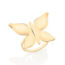 Anel Rommanel Banhado Ouro 18k Maxi Borboleta Abaulada 513293