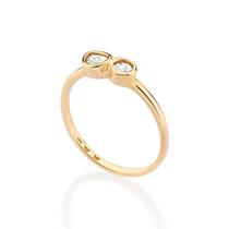 Anel rommanel banhado ouro 3x 24k 18k e 22k fino pedra zircônia gota e redonda 513528 Anel rommanel banhado ouro 3x 24k 18k e 22k fino pedra zircônia gota e redonda 513528