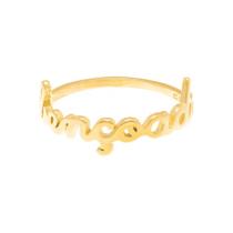 Anel Rommanel Banhado Ouro Aro Fino Abençoada 512554 Anel Rommanel Banhado Ouro Aro Fino Abençoada 512554