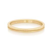 Anel Rommanel Banhado Ouro Aro Fino Com Trabalho Em Bolinhas 512789 Anel Rommanel Banhado Ouro Aro Fino Com Trabalho Em Bolinhas 512789