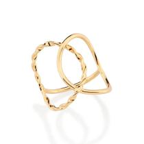 Anel Rommanel Banhado Ouro Círculos Vazados 513531 Anel Rommanel Banhado Ouro Círculos Vazados 513531