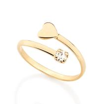 Anel Rommanel Falange Aberto Espiral Com Cristal 511895