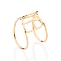 Anel rommanel feminino banhado ouro 18k aro duplo 513575 Anel rommanel feminino banhado ouro 18k aro duplo 513575