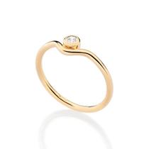 Anel rommanel feminino banhado ouro 18k solitário 513538 Anel rommanel feminino banhado ouro 18k solitário 513538