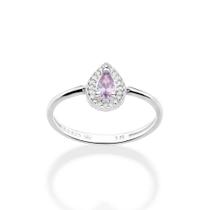 Anel rommanel feminino prata 925 solitário gota 810336 Anel rommanel feminino prata 925 solitário gota 810336