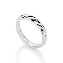 Anel rommanel feminino prata 925 torcido 810353