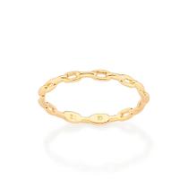 Anel Rommanel Fino Skinny Corrente Cadeado Banhado 513213