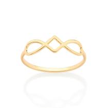 Anel Rommanel Fino Skinny Infinito Losango Banhado 513211 Anel Rommanel Fino Skinny Infinito Losango Banhado 513211