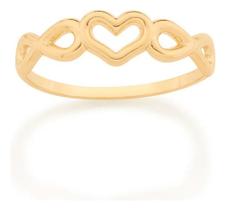Anel Rommanel Fol Amor Eterno Infinitos Com Coração 512865