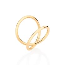 Anel Rommanel Folheado Ouro Aro Duplo Entrelaçado 513321 Anel Rommanel Folheado Ouro Aro Duplo Entrelaçado 513321