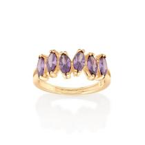 Anel Rommanel Folheado Ouro Com Zirconias 513314