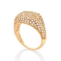 Anel Rommanel Folheado Ouro Com Zirconias 513358 Anel Rommanel Folheado Ouro Com Zirconias 513358
