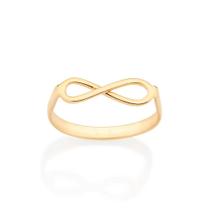 Anel Rommanel Folheado Ouro Skinny Ring Infinito 513303