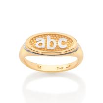 Anel Rommanel Infantil ABC Folheado a Ouro 513023 Anel Rommanel Infantil ABC Folheado a Ouro 513023