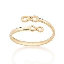 Anel Rommanel Infinito Ajustável Folheado a Ouro 512731