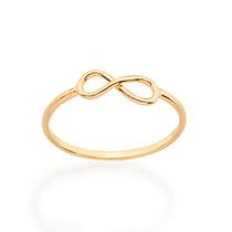 Anel Rommanel Infinito Folheado a Ouro 511815