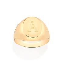 Anel Rommanel Letras Folheado a Ouro 513316